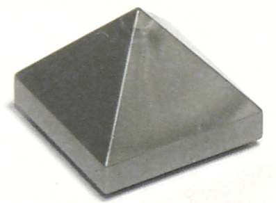 Brick Sloped 45° 1 x 1 x 2/3 Quadruple Convex [Pyramid] in Flat Silver