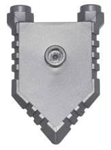 Shield Pentagonal in Flat Silver