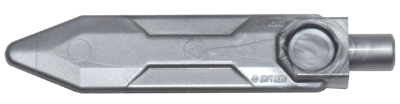 Weapon Sword, Blade with Bar, Double Edge in Flat Silver