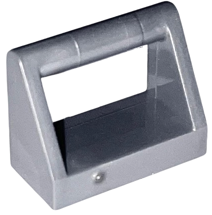 Tile Special 1 x 2 with Handle in Flat Silver