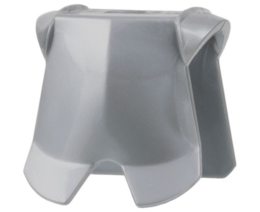 Minifig Neckwear Armor Breastplate with Leg Protection [Plain] in Flat Silver