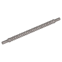 Flexible Ribbed Hose 8mm Ends 10L in Flat Silver