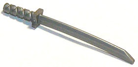 Weapon Sword / Katana / Shamshir with Uncapped Pommel [Square Guard] in Flat Silver