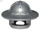 Helmet with Chinstrap and Wide Brim in Flat Silver