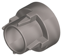 Technic Driving Ring Extension, 4 Ridges in Flat Silver