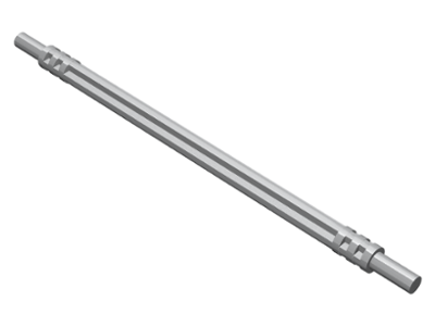 Axle Hose, Soft 12L in Flat Silver