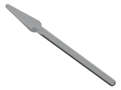 Weapon Pike / Spear - Flexible Rubber in Flat Silver