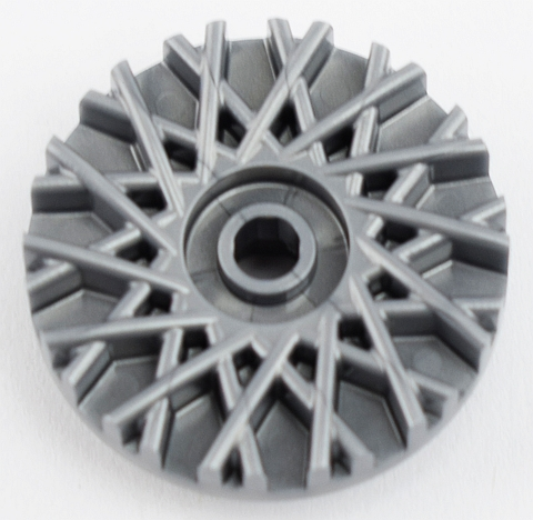 Wheel Cover / Hub Cap 28 Spokes 18mm D. in Flat Silver