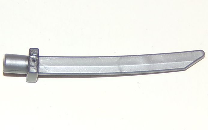 Weapon Sword Blade with Bar, Square Crossguard in Flat Silver