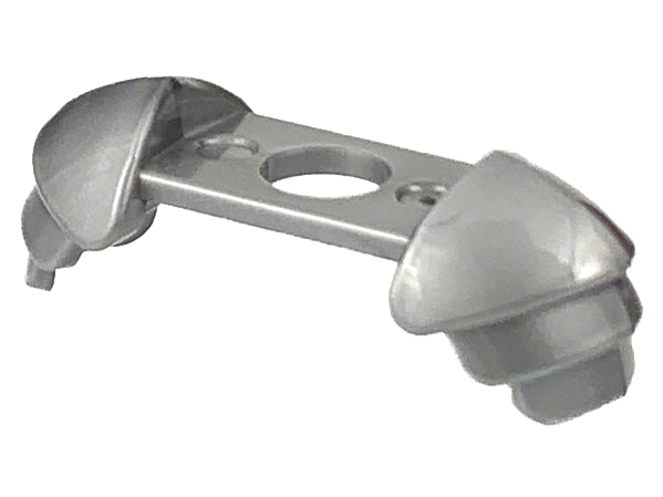 Minifig Neckwear Shoulder Guards in Flat Silver