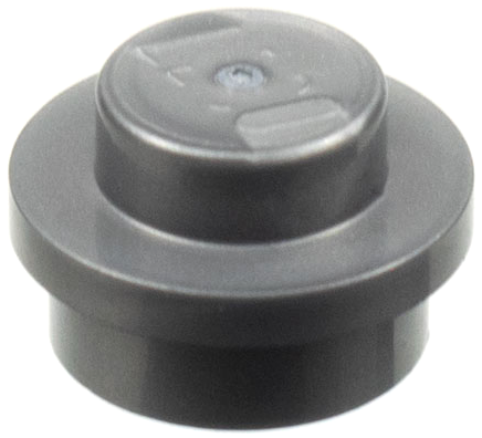 Plate Round 1 x 1 with Solid Stud in Flat Silver