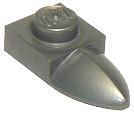 Plate Special 1 x 1 with Tooth in Flat Silver