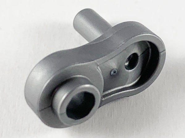 Tool Connector 3 Bar, 120 deg, Stud on Both Sides in Flat Silver