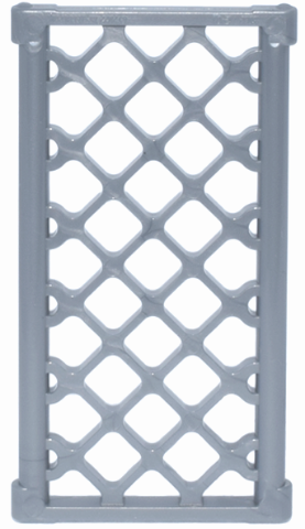 Window Pane Latticed 1 x 4 x 6 (Chain Link FEnce) in Flat Silver
