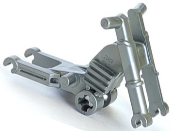 Vehicle Base, Motorcycle Chassis, Long Fairing Mounts in Flat Silver