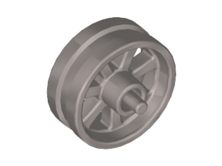 Wheel Centre 15 x 6 City Motorcycle with Stub Axles in Flat Silver