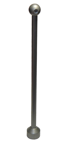 Duplo Flagpole / Antenna 1 x 9 in Flat Silver