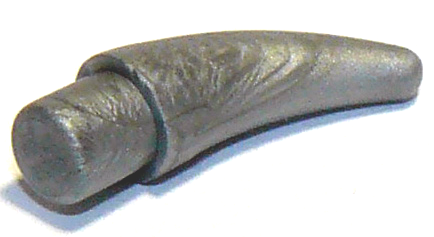 Animal Body Part, Barb / Claw / Tooth / Talon / Horn, Small in Flat Silver