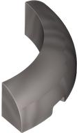 Brick Round Corner 4 x 4 x 1 in Flat Silver