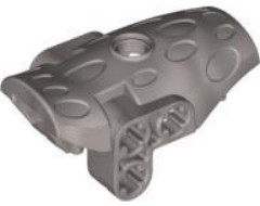 Large Figure Limb Cover / Back Plate (Hydruka) in Flat Silver
