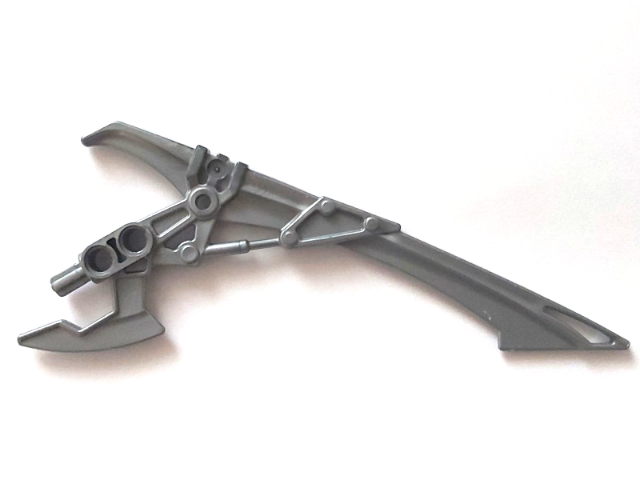 Large Figure Weapon Blade, Hook (Chirox) in Flat Silver