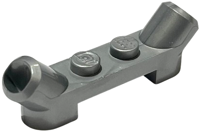 Plate Special 1 x 4 with Angled Tubes in Flat Silver