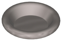Equipment Dish / Plate / Bowl 3 x 3 [Plain] in Flat Silver