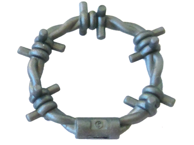 Equipment Barbed Wire Coil in Flat Silver