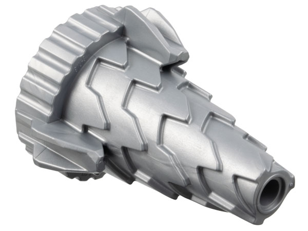 Cone Jagged, Drill Tip in Flat Silver