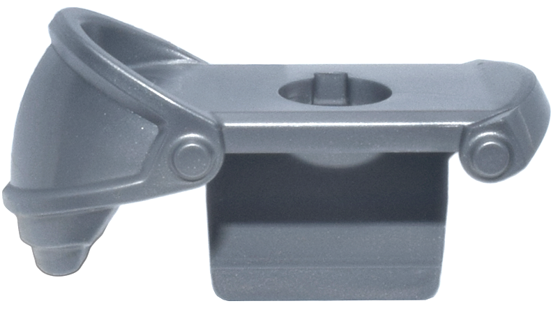 Minifig Neckwear Shoulder Guard in Flat Silver