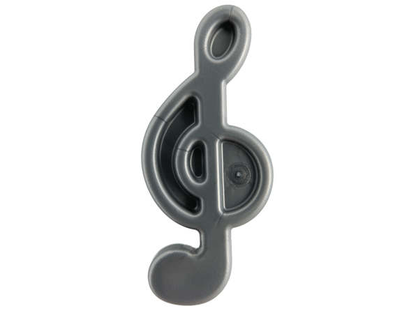Musical Note in Flat Silver