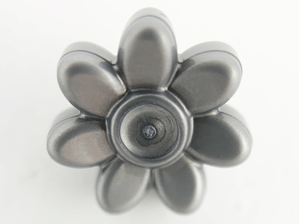 Headwear Accessory Heart on Pin in Flat Silver