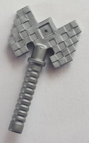 Weapon Sickle, Pixelated in Flat Silver