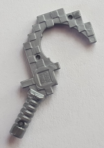 Weapon Flail, Pixelated in Flat Silver
