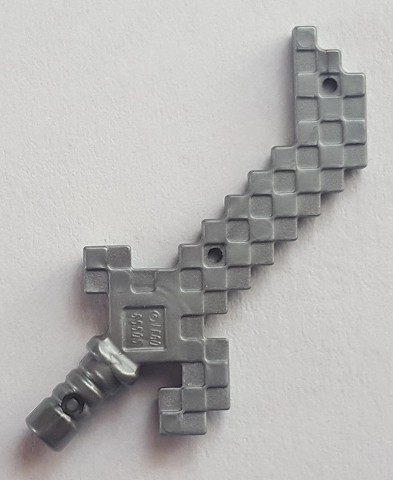Weapon Sword Small, Pixelated in Flat Silver