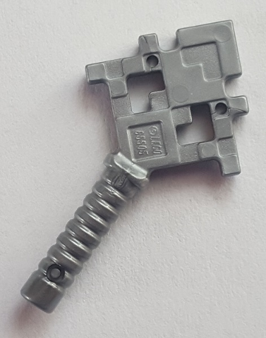 Weapon Axe, Pixelated in Flat Silver