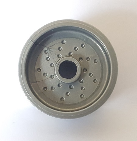 Wheel 18 x 12 with Pin Hole and Stud in Flat Silver