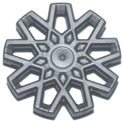 Wheel Cover 9 Spoke, No Rim in Flat Silver