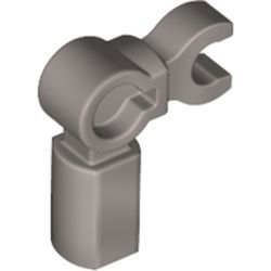 Bar Holder with Clip and 90° Angle (Mechanical Leg) in Flat Silver