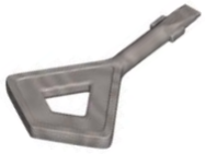 Tile Remover Key Diamond [DOTS] in Flat Silver