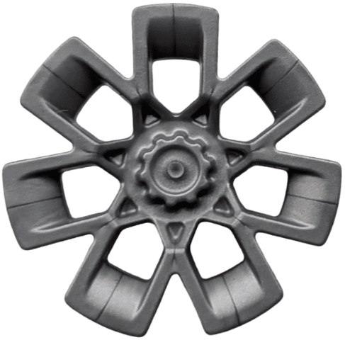 Wheel Cover 7 Double Spoke in Flat Silver