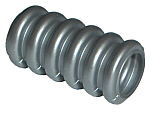 Hose, Ribbed 7mm D. 2L / 1.6cm in Flat Silver