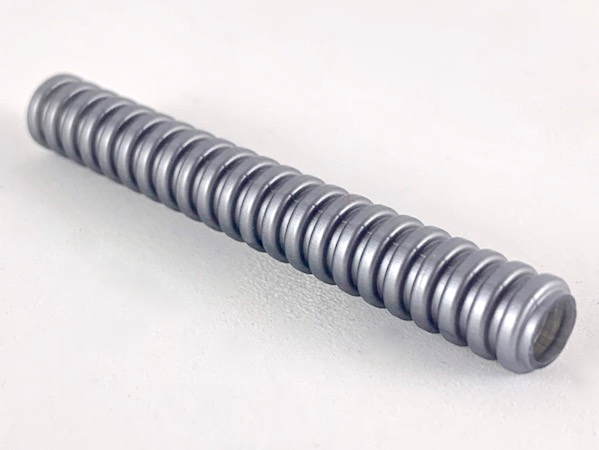 Hose, Ribbed 7mm D. 7L / 5.6cm in Flat Silver