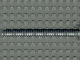 Hose, Ribbed 7mm D. 11L / 8.8cm in Flat Silver