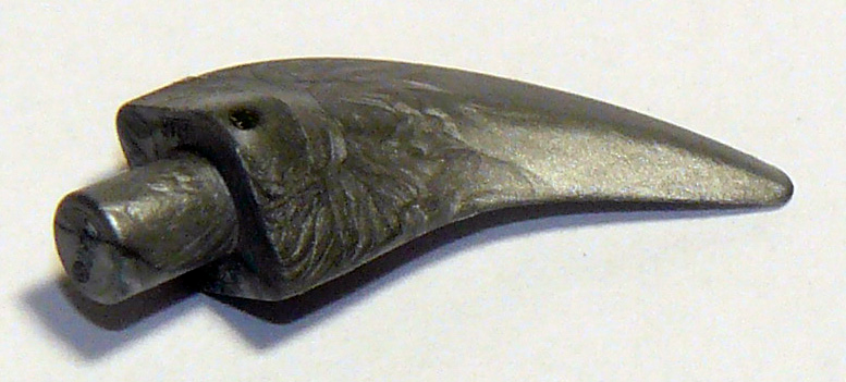 Animal Body Part, Barb / Claw / Tooth / Talon / Horn, Medium in Flat Silver