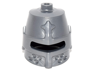 Helmet Castle Closed with Eye Slit in Flat Silver