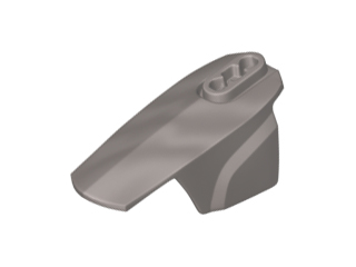 Large Figure Limb Cover, Size 6, Armor with Ball Joint Socket in Flat Silver