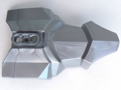 Large Figure Torso Cover, Armour with 2 Chest Holes and Ball Joint Socket in Flat Silver