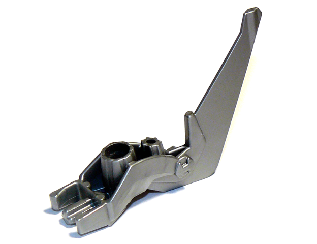 Large Figure Weapon Blade, Angled in Flat Silver
