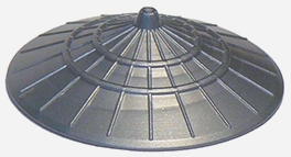Hat, Conical Asian Style in Flat Silver